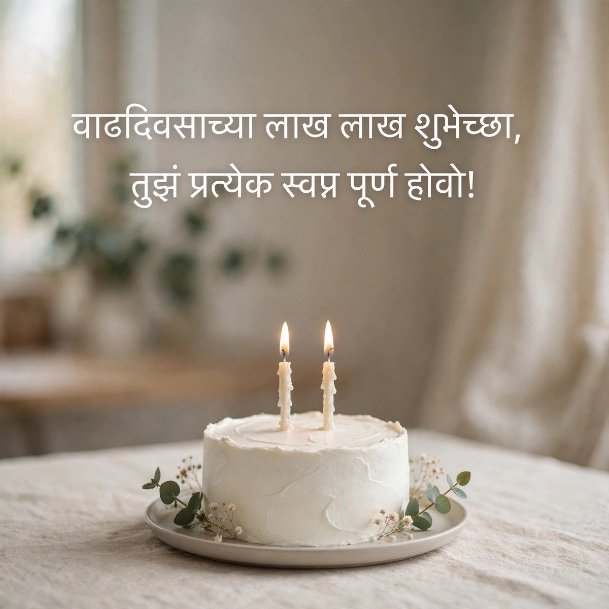 Two Line Birthday Shayari in Marathi