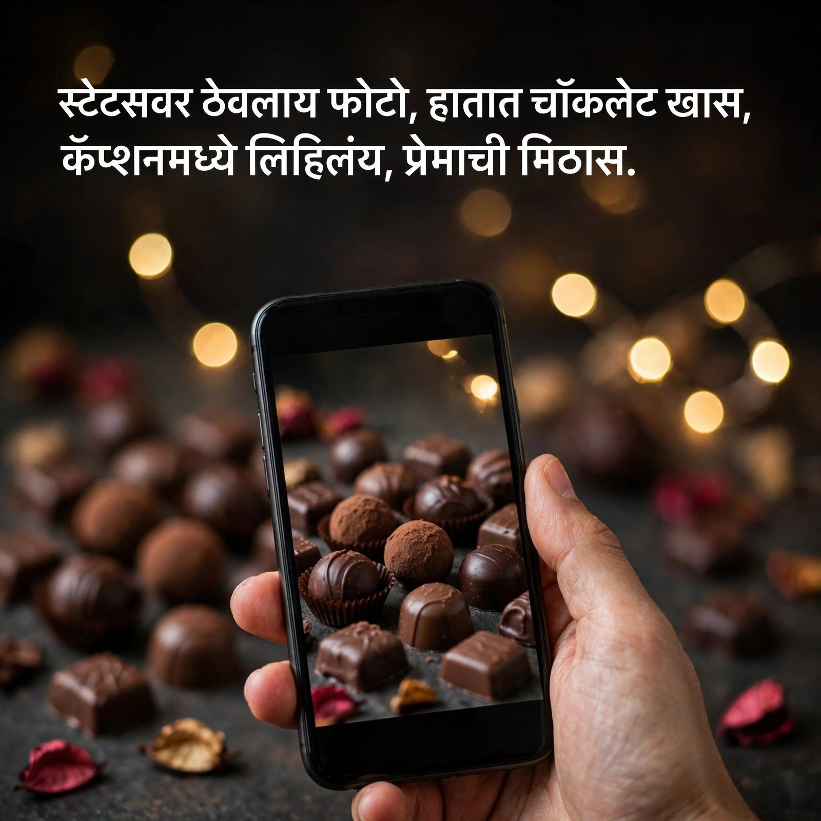चॉकलेट प्रेम शायरी: Chocolate Day Wishes in Marathi
