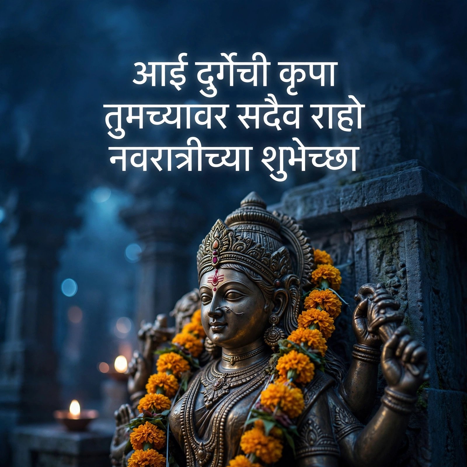 आई दुर्गेच्या कृपेच्या नवरात्री शुभेच्छा आणि शायरी