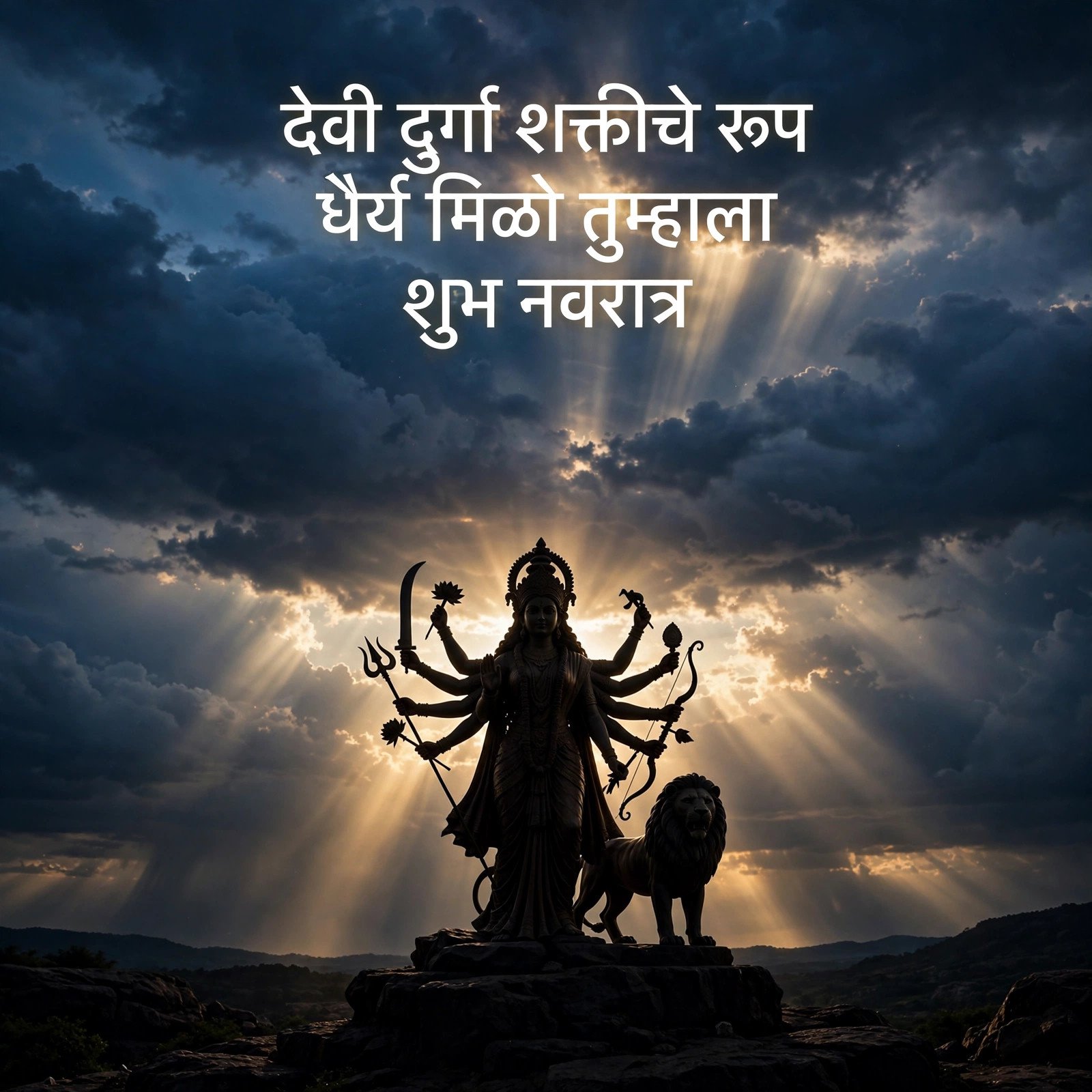 आई दुर्गेच्या कृपेच्या नवरात्री शुभेच्छा आणि शायरी