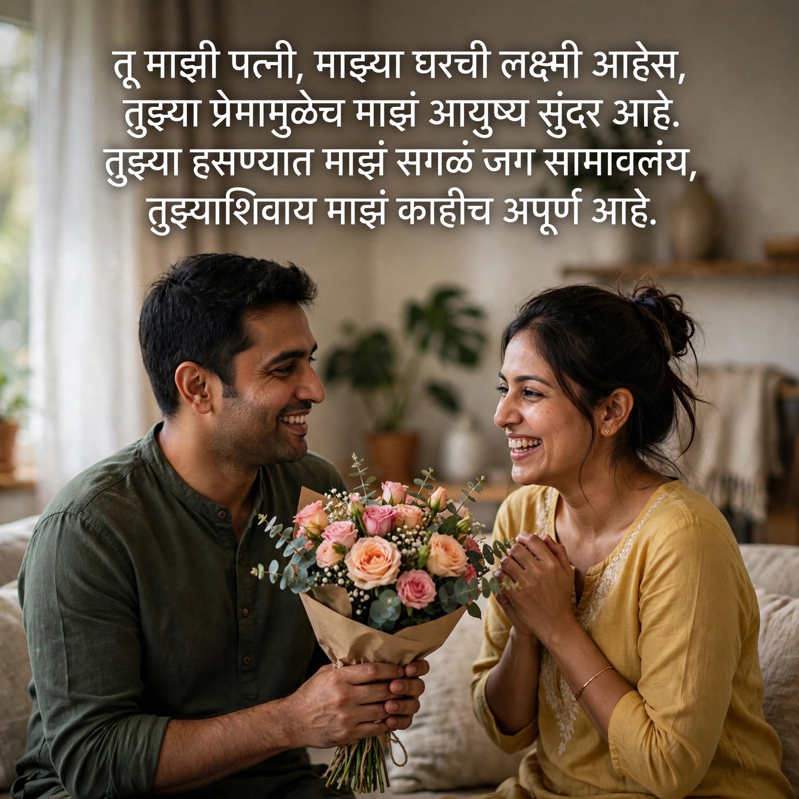 पत्नीसाठी प्रेमळ मराठी शायरी