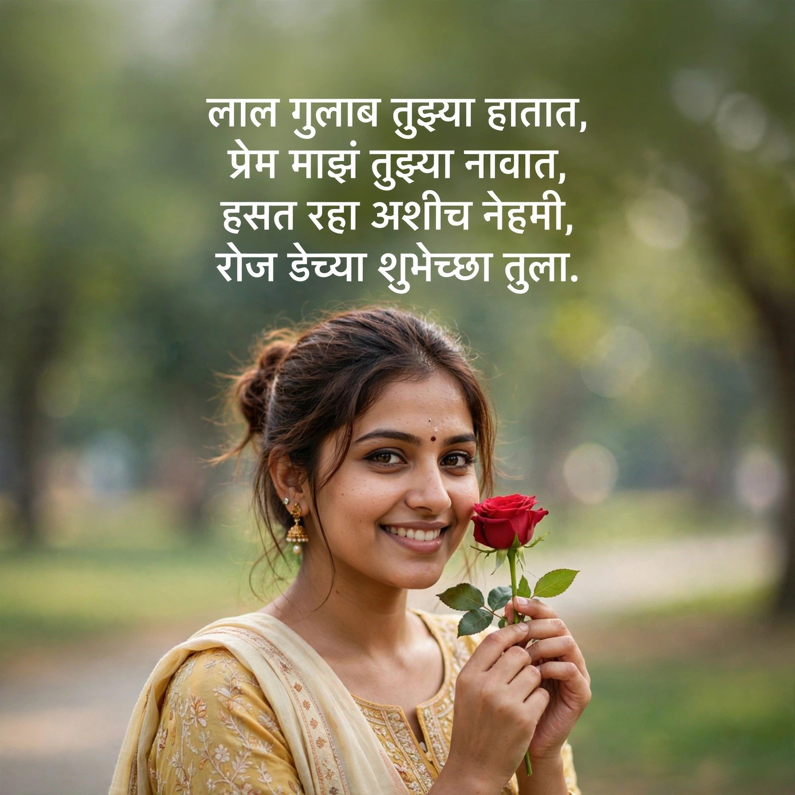 गुलाब प्रेम शायरी: Rose Day Shayari in Marathi