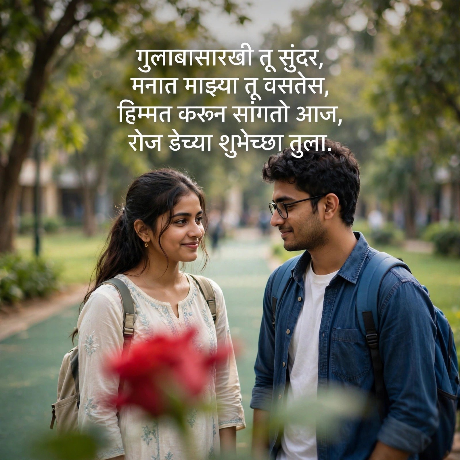 गुलाब प्रेम शायरी: Rose Day Shayari in Marathi
