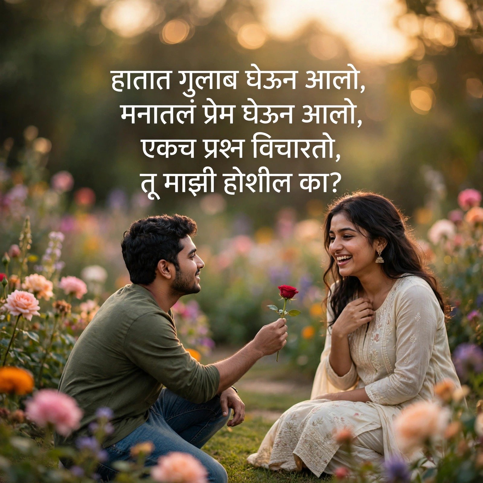 गुलाब प्रेम शायरी: Rose Day Shayari in Marathi