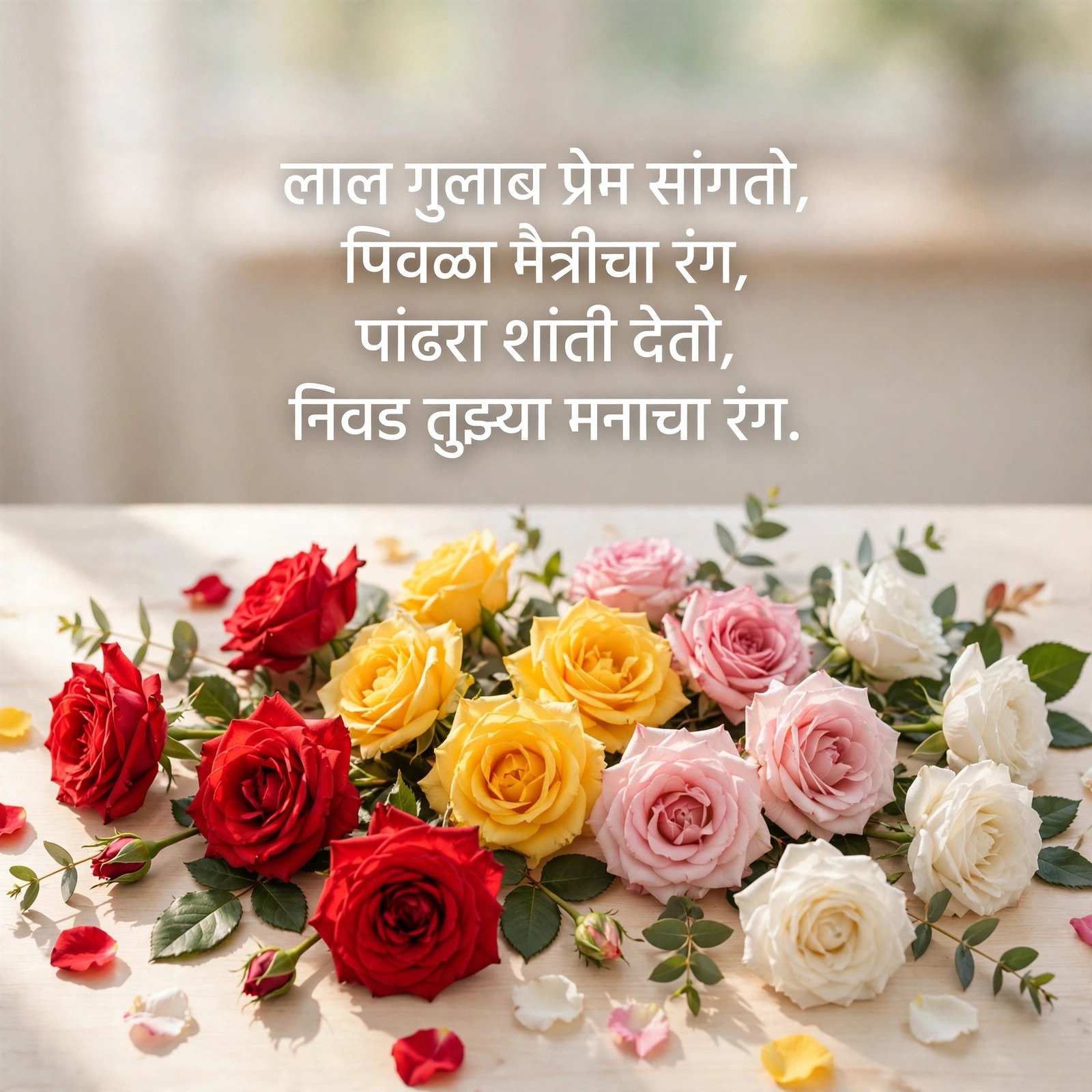 गुलाब प्रेम शायरी: Rose Day Shayari in Marathi