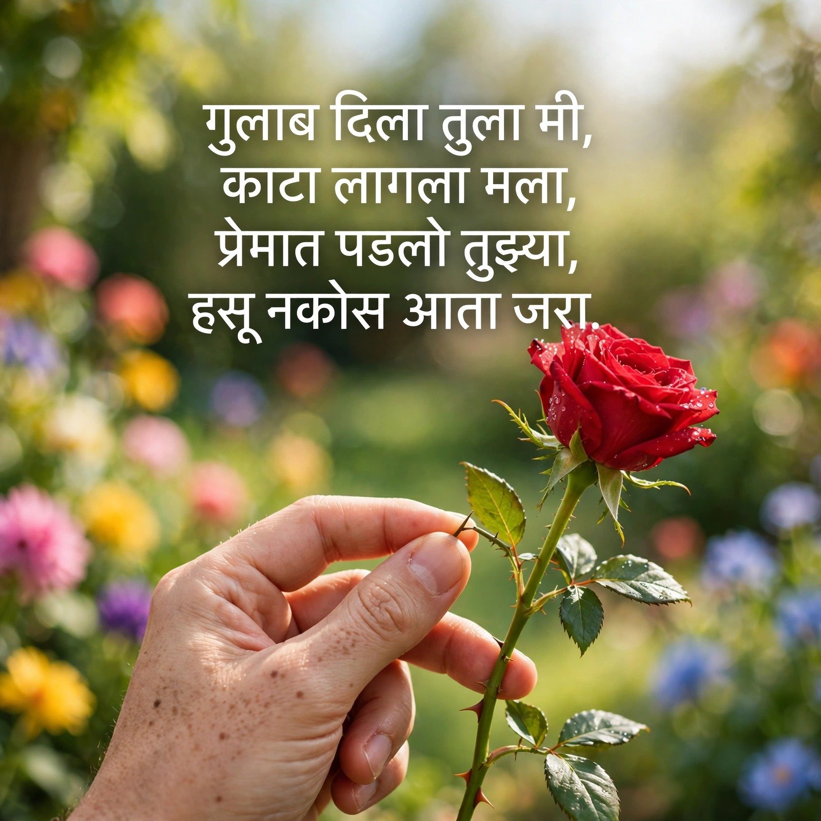गुलाब प्रेम शायरी: Rose Day Shayari in Marathi