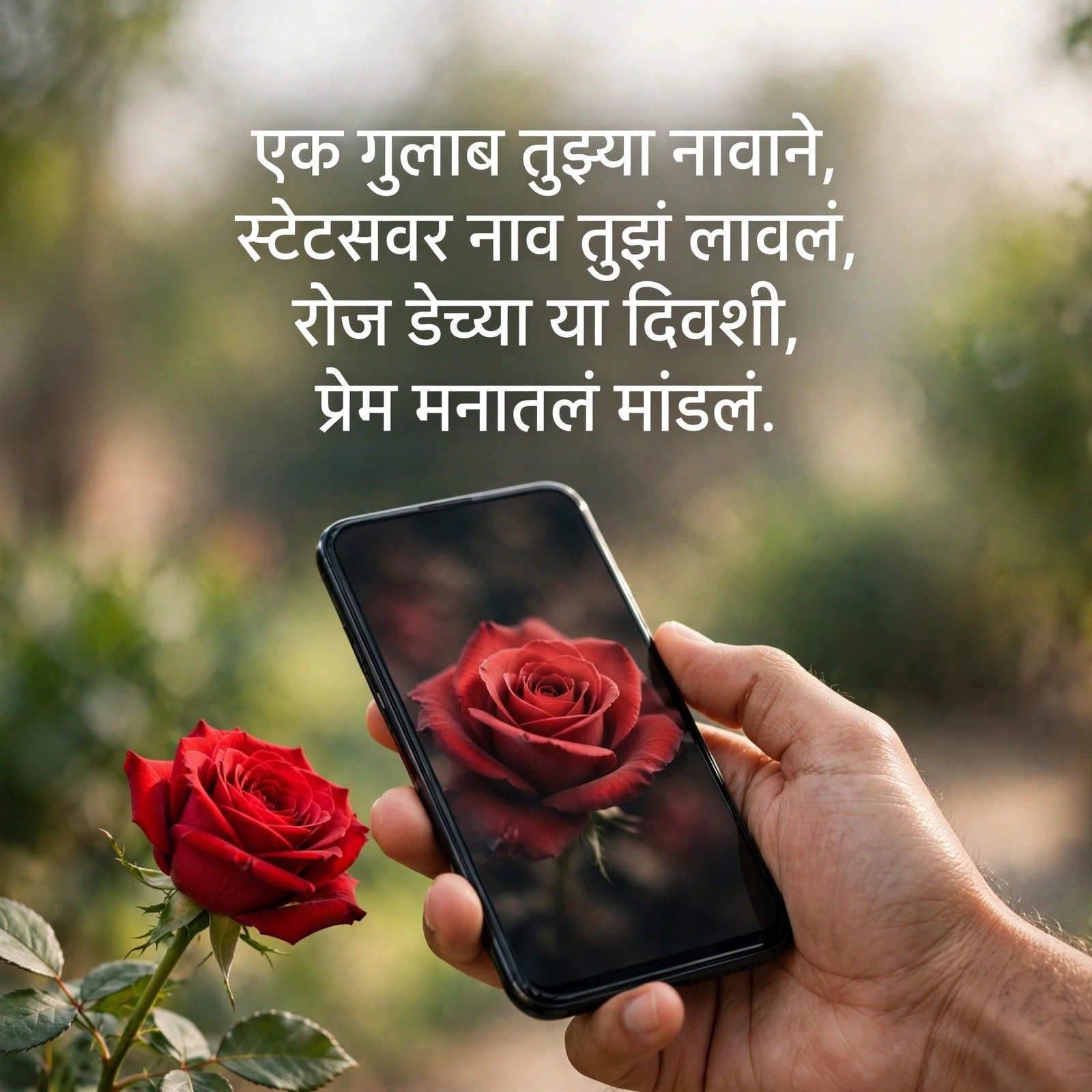 गुलाब प्रेम शायरी: Rose Day Shayari in Marathi