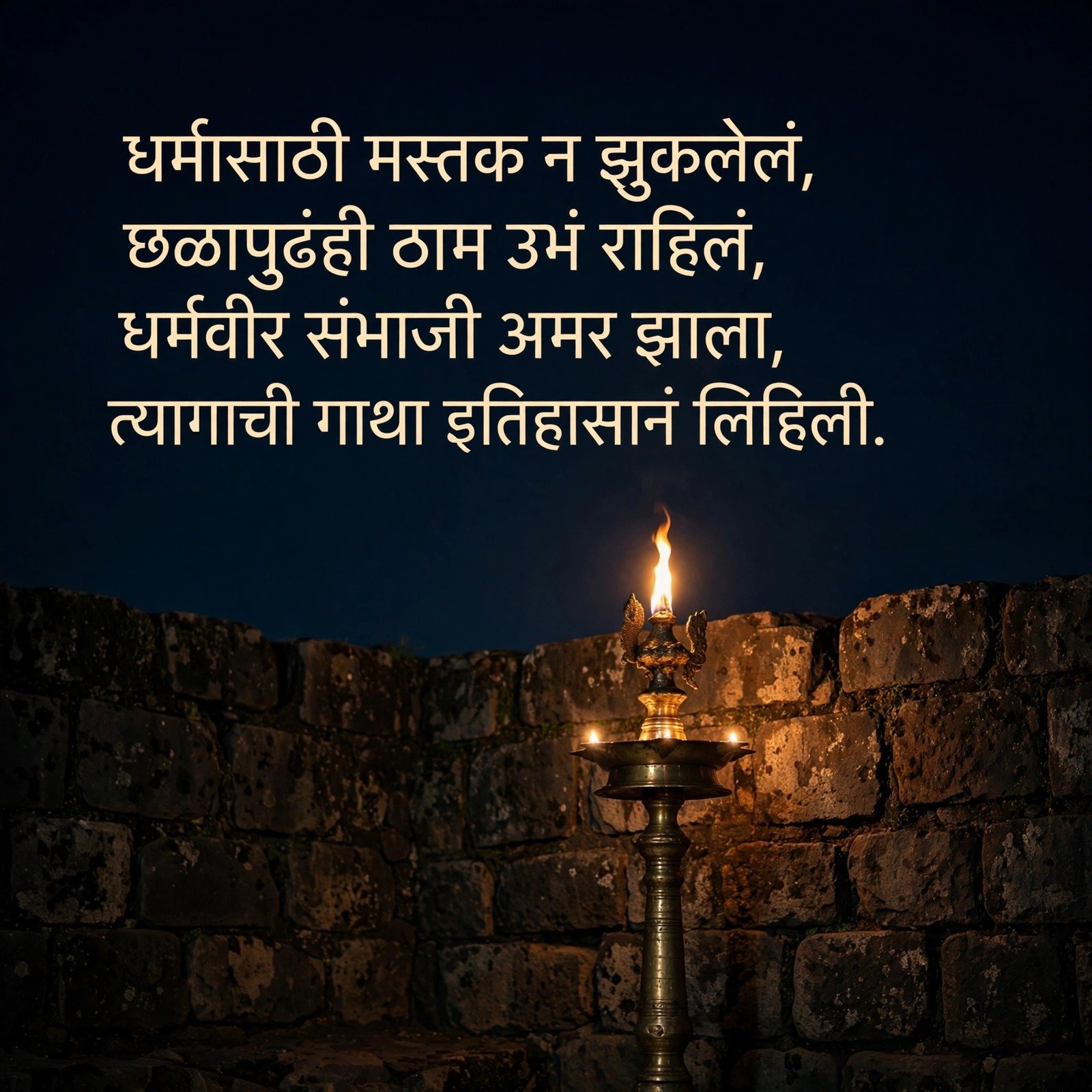 छत्रपती संभाजी महाराज शायरी: धर्मवीराची वीरगाथा